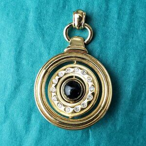 2/25$ Vintage Kenneth Jay Lane rotating reversible pendant